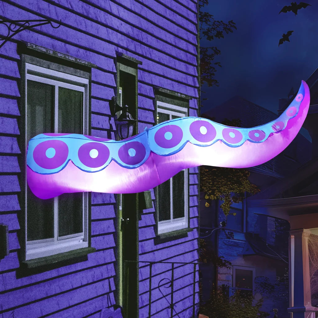 3Pcs LED Octopus Tentacle Halloween Inflatable Broke Out from Window (4.5ft+5ft+6ft)