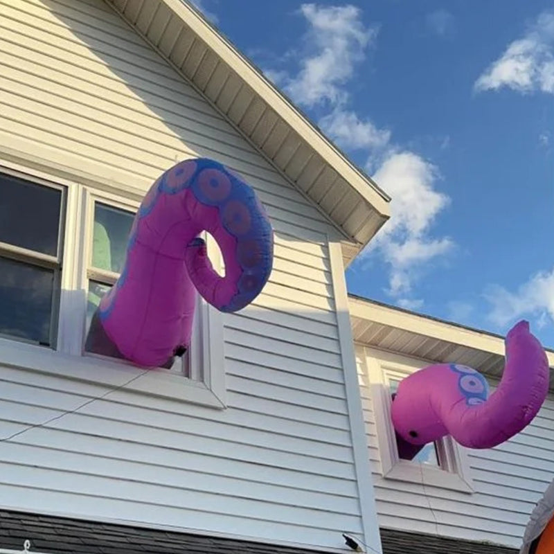 3Pcs LED Octopus Tentacle Halloween Inflatable Broke Out from Window (4.5ft+5ft+6ft)