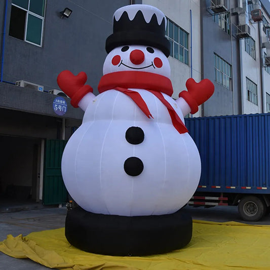 High Quality 10/20 ft Merry Christmas Inflatable Snowman Outdoors Santa Decorations for Home Yard Garden Decoration