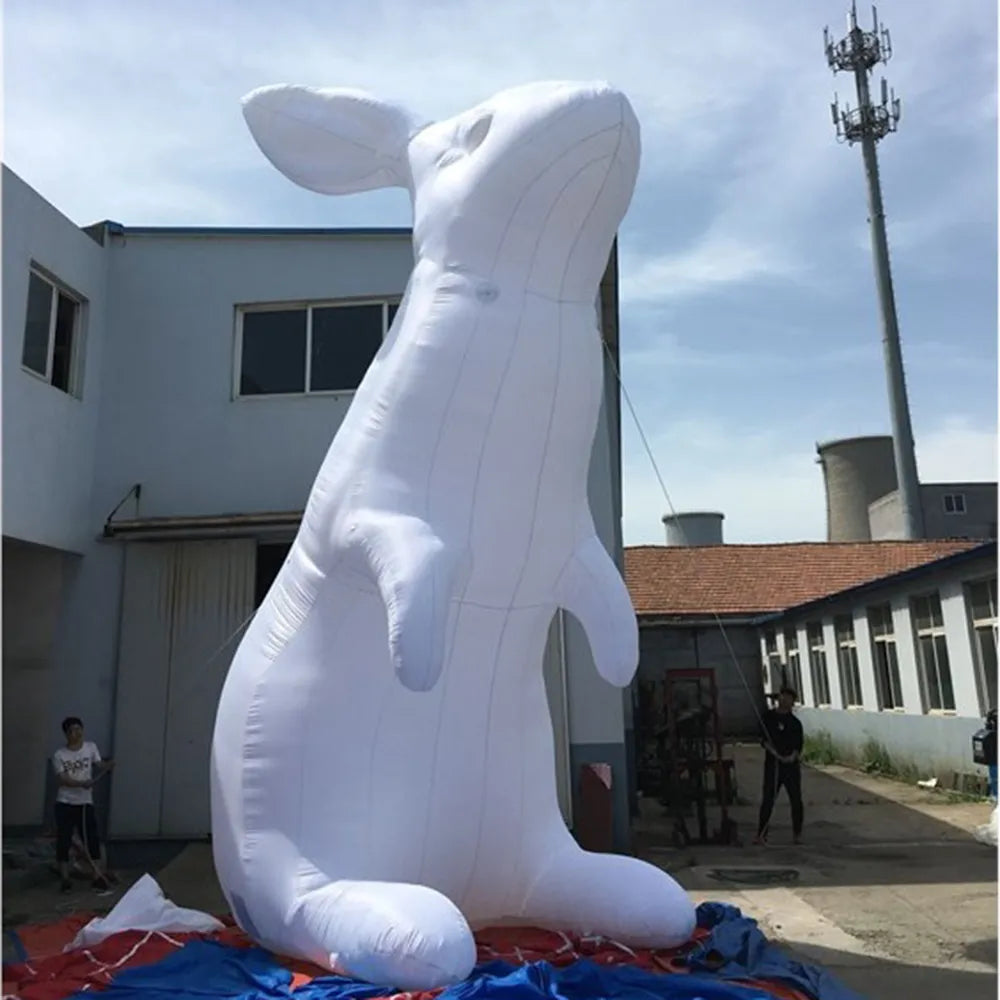 Giant 20ft Inflatable Rabbit Easter Bunny model Invade Public Spaces Around the World with LED light