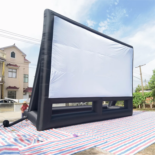 Party time large profesional inflatable movie screen drive in cinema projector screens for outdoor beach