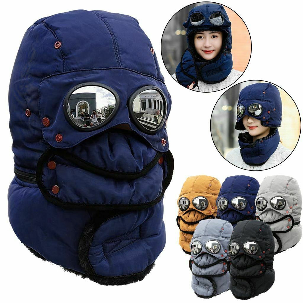 Winter Thermal Trapper Hat With Glasses
